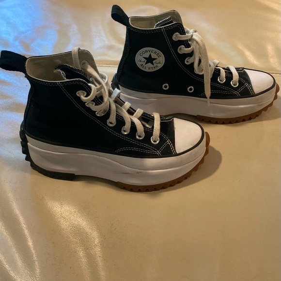 Converse Run Star Hike canvas high top sneakers Chuck Taylor platform trainers - Picture 1 of 9